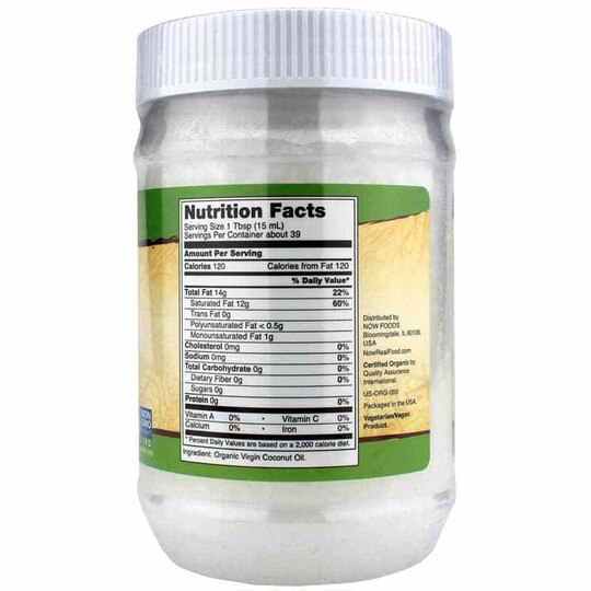 Organic Virgin Coconut Oil, NOW
